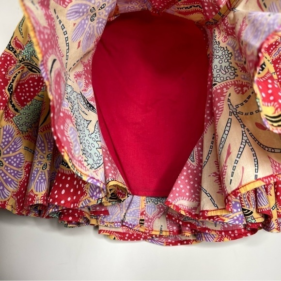 Rhode Resort Nora Skirt in Red Multi - Ruffled Floral Mini - Picture 10 of 15